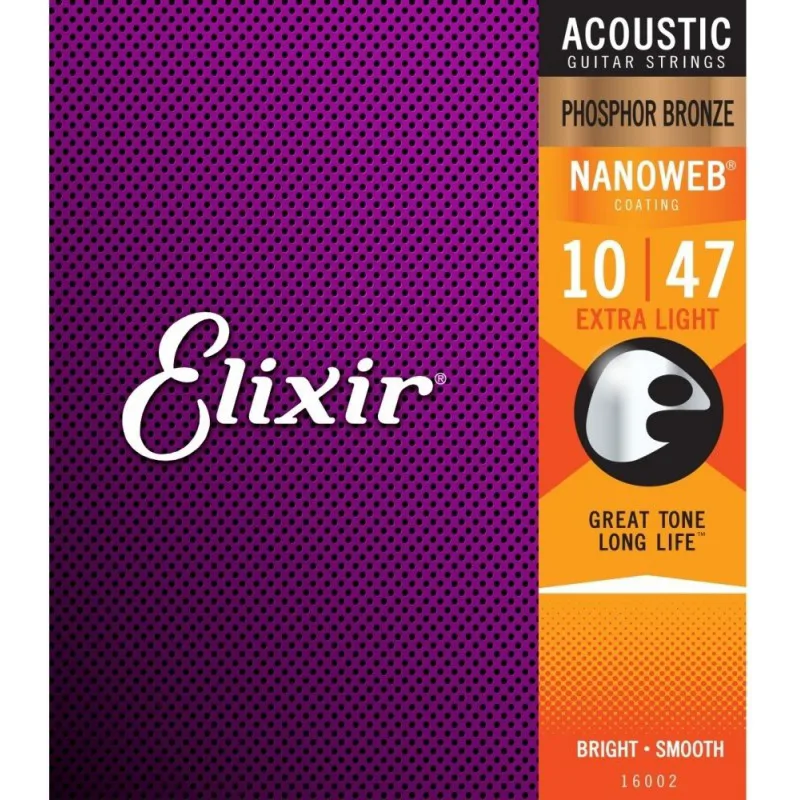 ELIXIR Elixir NanoWeb Phosphor Bronze Extra Light 10-47