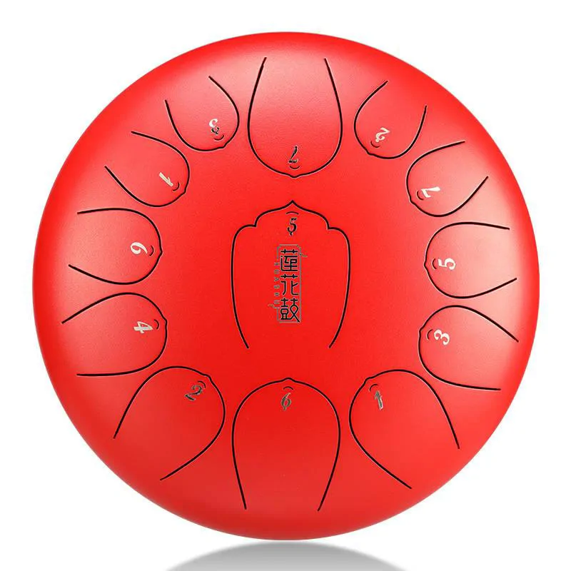 Hluru Hluru Lotus tongue drum 12'' 13 ton THL13-12-Red