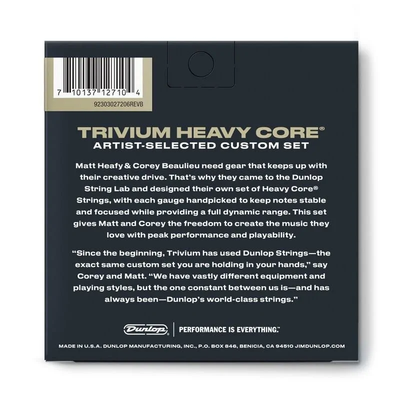 DUNLOP Dunlop Trivium Heavy Core 10-52 Struny do gitary elektrycznej - zdjecie 2