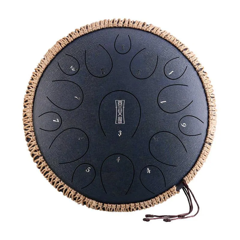 Hluru Hluru Round tongue drum 14 15 ton TY15-14-NavyBlue