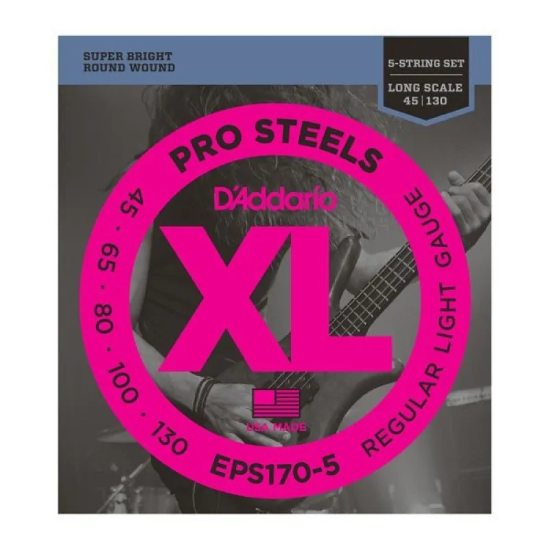 D'ADDARIO D'Addario EPS170-5 - ProSteels 5-String 45-130