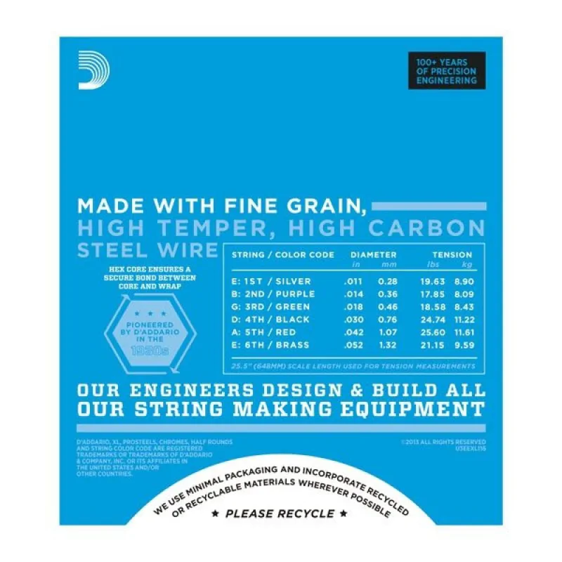 D'ADDARIO D'Addario EXL116 - XL Nickel Wound 11-52 - zdjecie 3