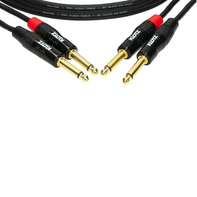 Klotz Klotz KT-JJ600 Twin Kable Czarny 6m 2xJack-2xJack - zdjecie 2