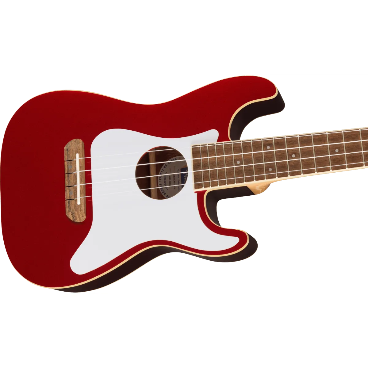 FENDER Fender Fullerton Strat Uke Walnut Fingerboard White Pickguard Candy Apple Red - zdjecie 4