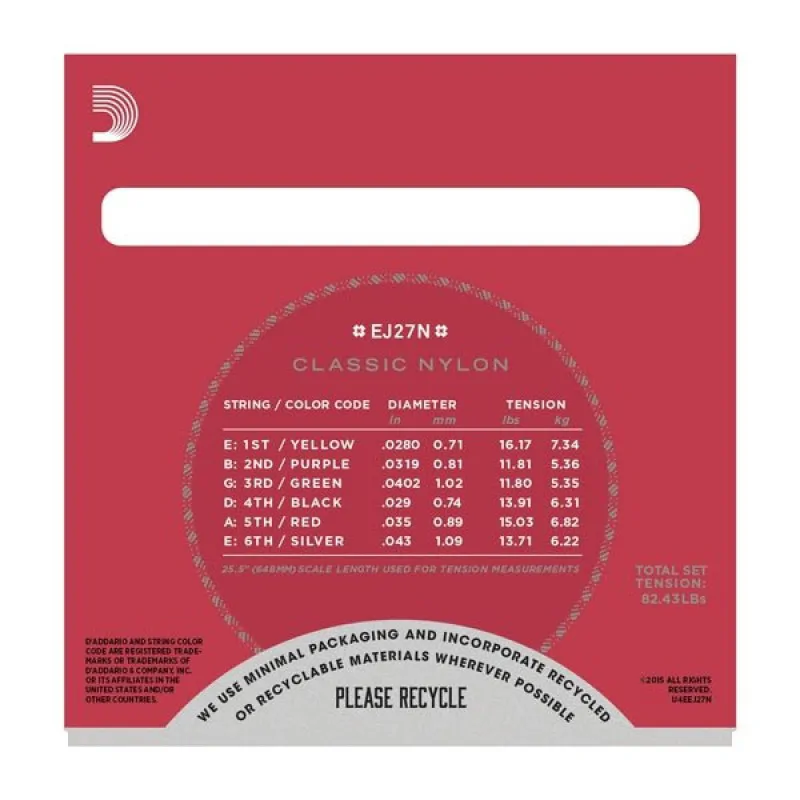 D'ADDARIO D'Addario EJ27N - Student Line, normalny naciąg - zdjecie 2