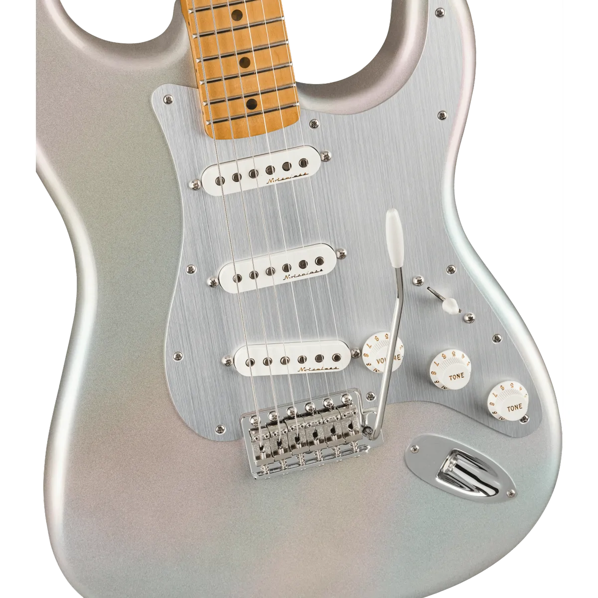 FENDER Fender H.E.R. Strat MN CHRM GLW Chrome Glow - zdjecie 3