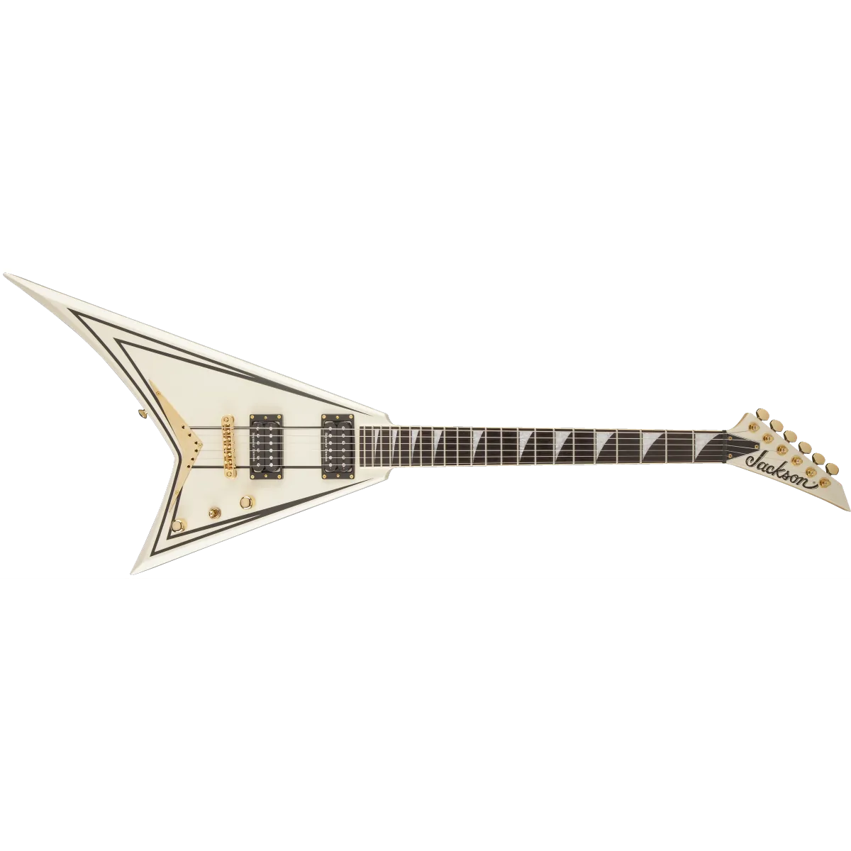Jackson Jackson Pro Series Rhoads RRT-3 Ebony Fingerboard Ivory with Black Pinstripes