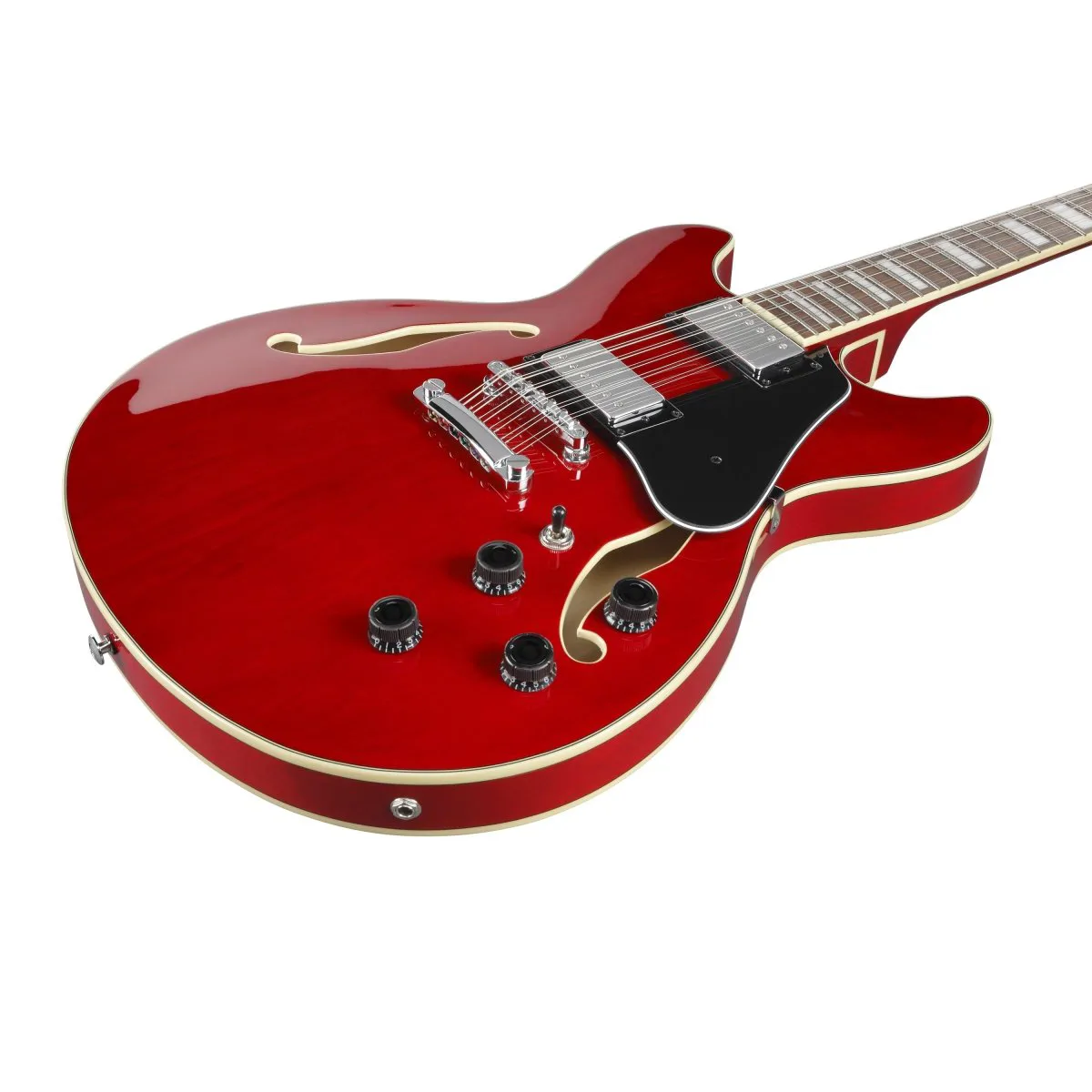IBANEZ Ibanez AS7312-TCD Transparent Cherry Red Gitara Semi-Hollow Body 12-sto strunowa - zdjecie 8