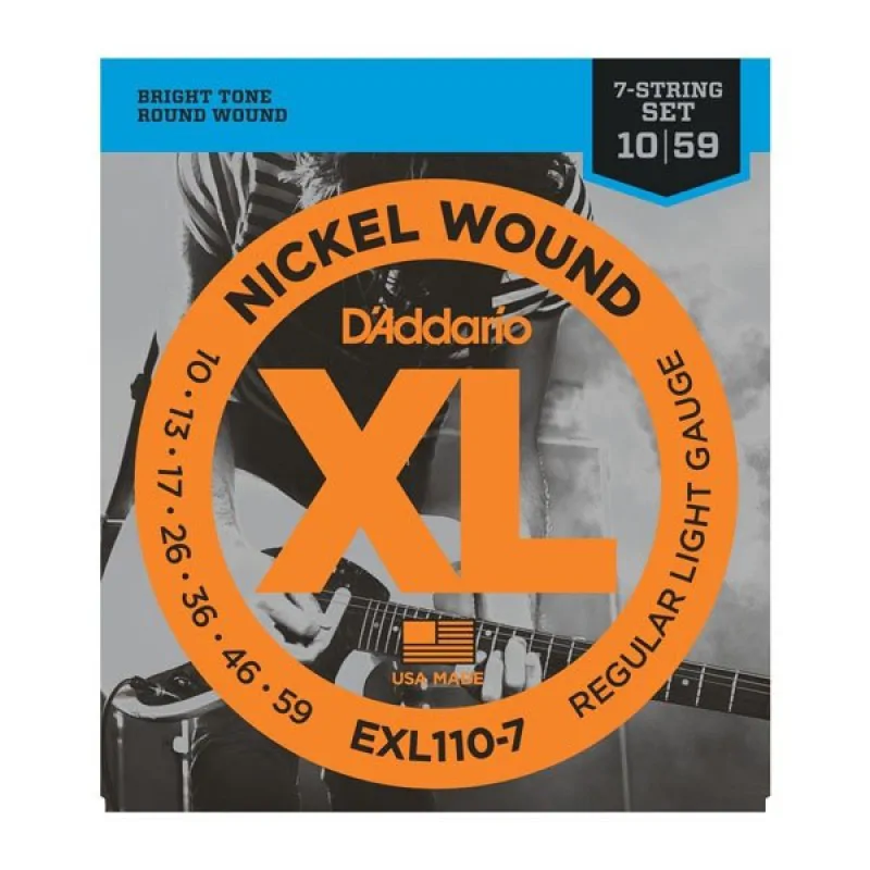D'ADDARIO D'Addario EXL110-7 - XL Nickel Wound 7-String 10-59