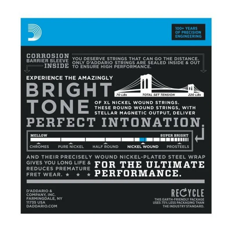 D'ADDARIO D'Addario EXL-120-8 struny do gitary 8 strunowej - zdjecie 2