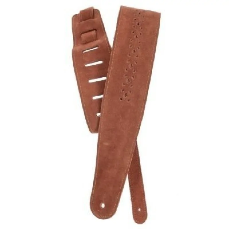 D'ADDARIO D'Addario 25PRF05 pas brązowy zamszowy perforowany