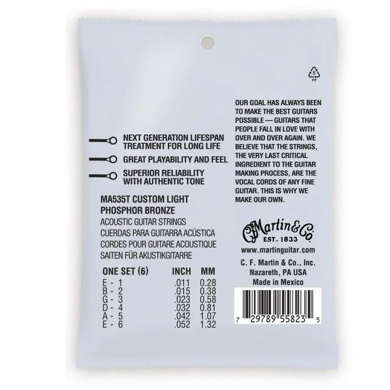 MARTIN Martin MA535T Treated Phosphor Bronze 92/8 11-52 - zdjecie 2