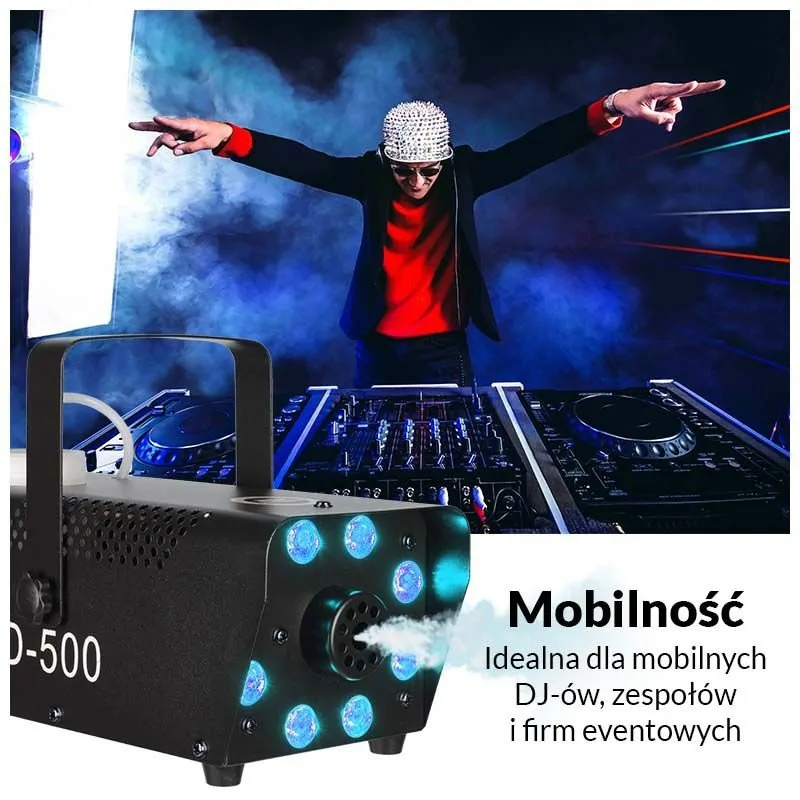 LIGHT4ME LIGHT4ME FOG 500 LED wytwornica dymu mgły na pilota - zdjecie 10