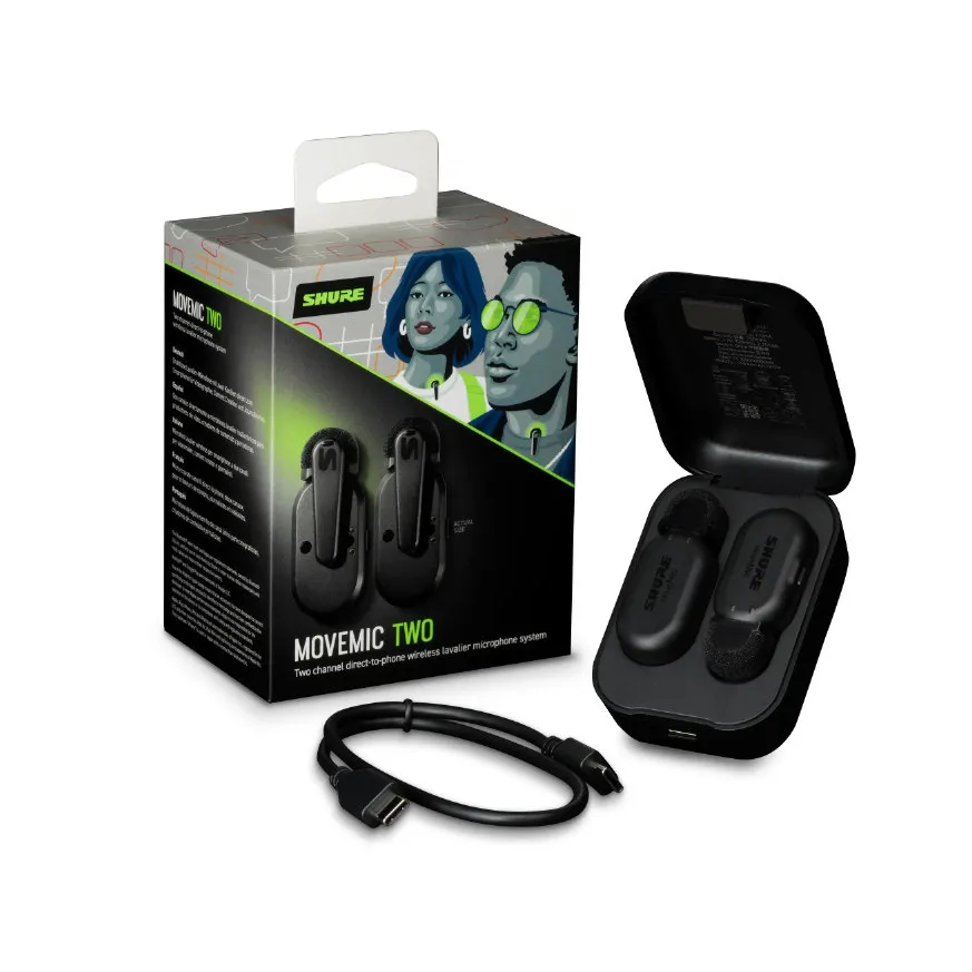 SHURE Shure MV-TWO-Z6 MOVEMIC TWO Dwukanałowe bezprzewodowe mikrofony lavalier - zdjecie 2
