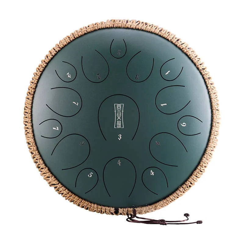 Hluru Hluru Round tongue drum 14 15 ton TY15-14-MineralGreen