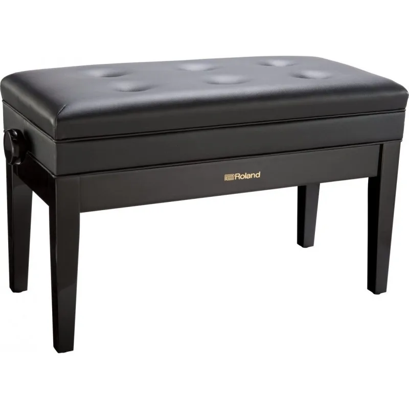ROLAND Roland RPB-D400PE podwójna ława do pianina czarny połysk regulowana ze schowkiem