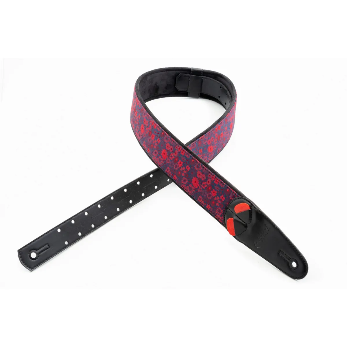 RightOn! Straps RightOn! Red Daisy Mojo Vegan Strap pas do gitary - zdjecie 2