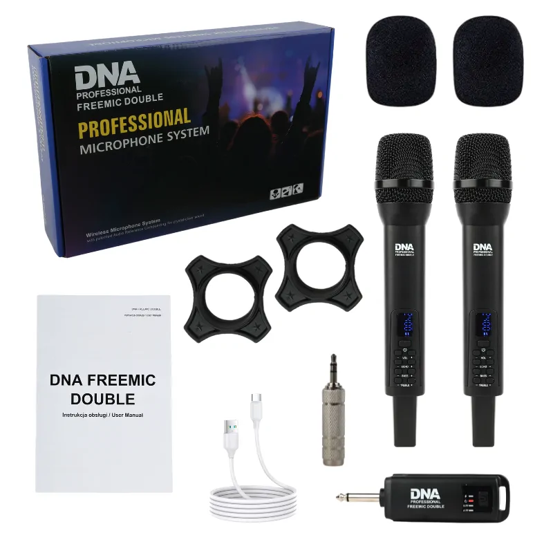 DNA DNA FREEMIC DOUBLE mikrofon bezprzewodowy zestaw 2x nadajnik doręczny 2.4 GHz do 30 metrów - zdjecie 3