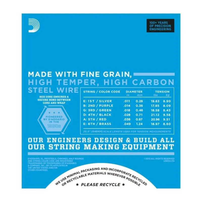 D'ADDARIO D'Addario EXL115 - XL Nickel Wound 11-49 - zdjecie 3