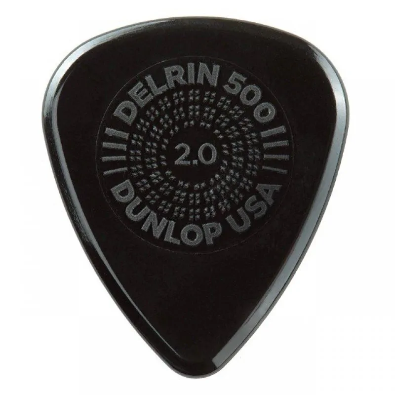 DUNLOP Dunlop 450P2.0 kostki Prime Grip Delrin 500 2,0mm czarne 6szt