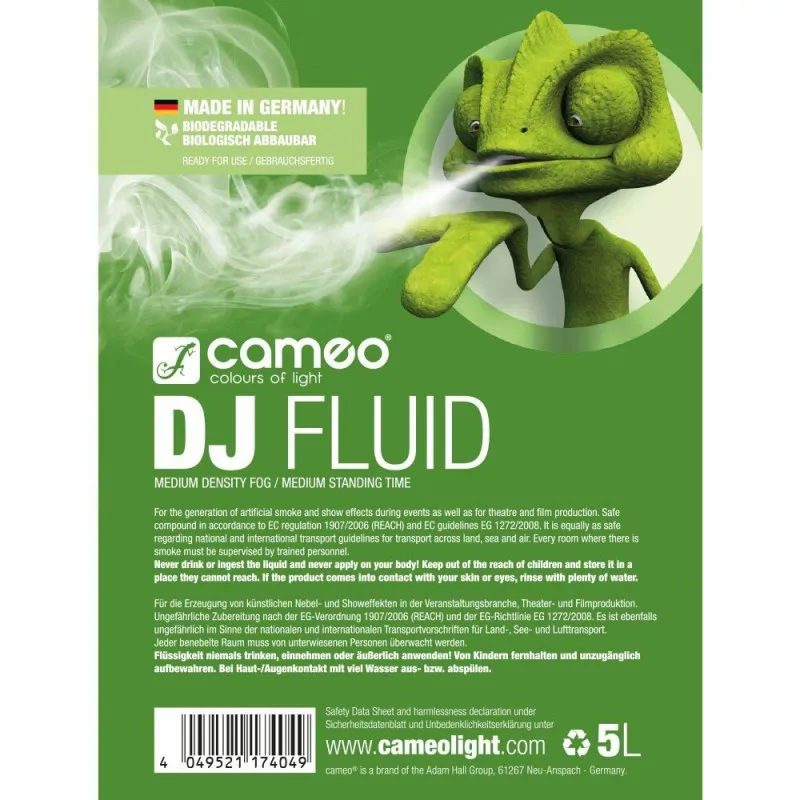 Cameo Cameo DJ Fluid 5L Płyn do wytwarzania dymu