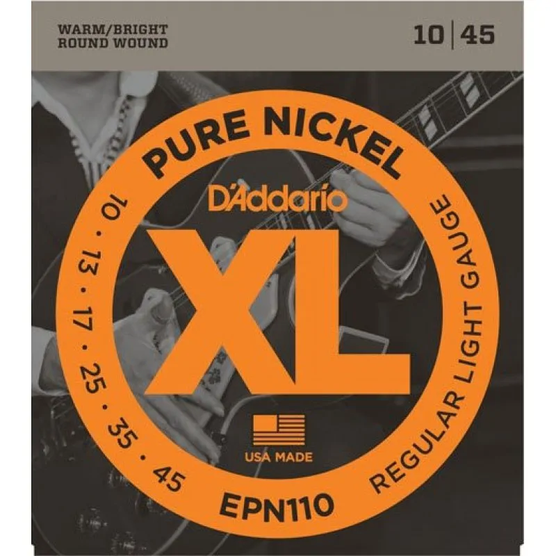 D'ADDARIO D'Addario EPN110 10-45 Pure Nickel struny elektryczne