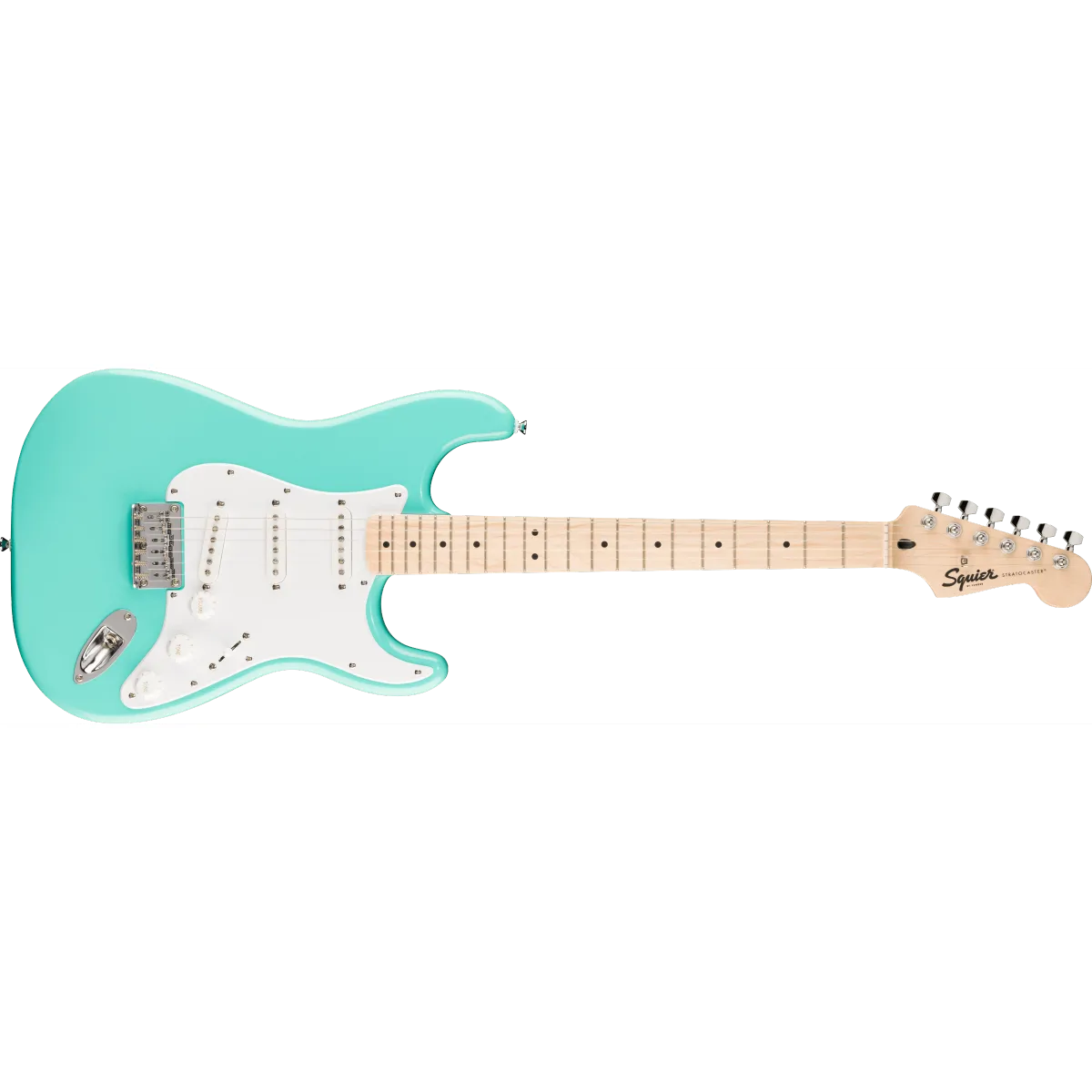 Squier Squier Sonic Stratocaster HT Maple Fingerboard White Pickguard Sea Foam Green