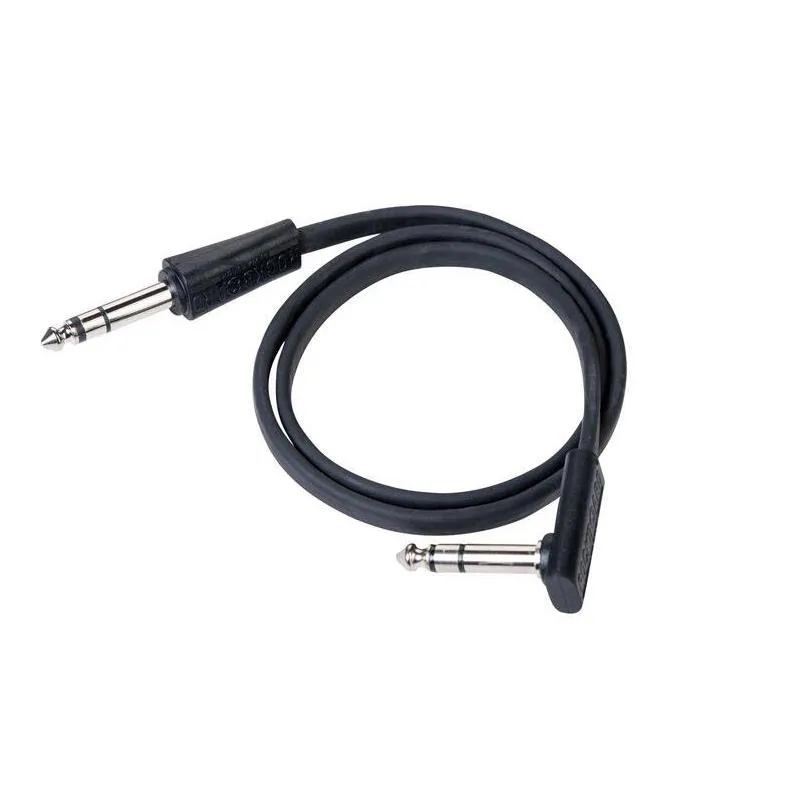 Rockboard RockBoard Flat TRS 60S BK 60cm kabel jack stereo prosty kąt czarny