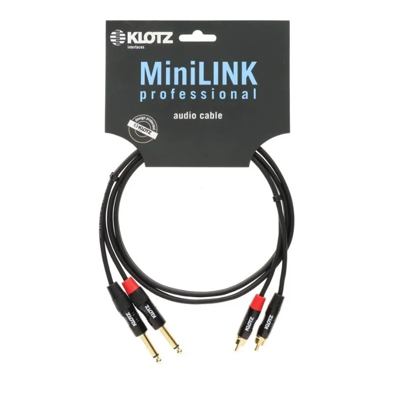Klotz Klotz KT-CJ600 Twin Kable Czarny 6m 2xJack-2xRCA - zdjecie 3