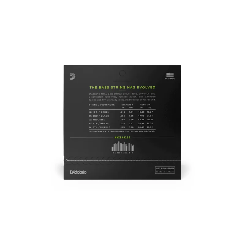 D'ADDARIO D'Addario NYXL 45-125 Long Scale - zdjecie 2
