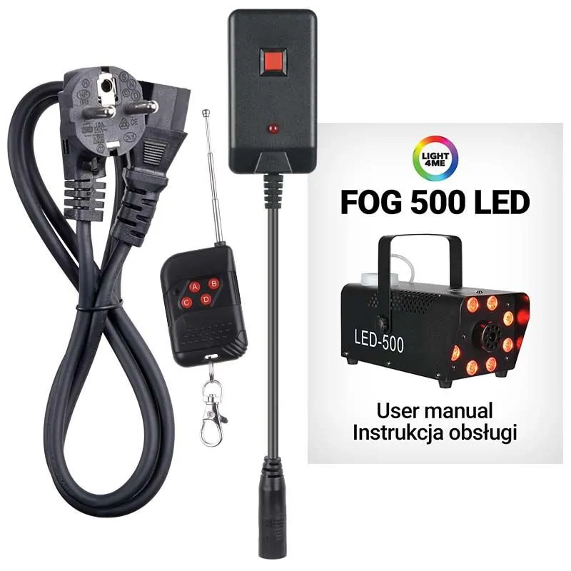 LIGHT4ME LIGHT4ME FOG 500 LED wytwornica dymu mgły na pilota - zdjecie 8