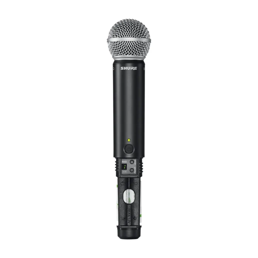 SHURE Shure BLX2/SM58=-H8E - Nadajnik "do ręki" z mikrofonem SM58 (518-542 MHz) - zdjecie 2
