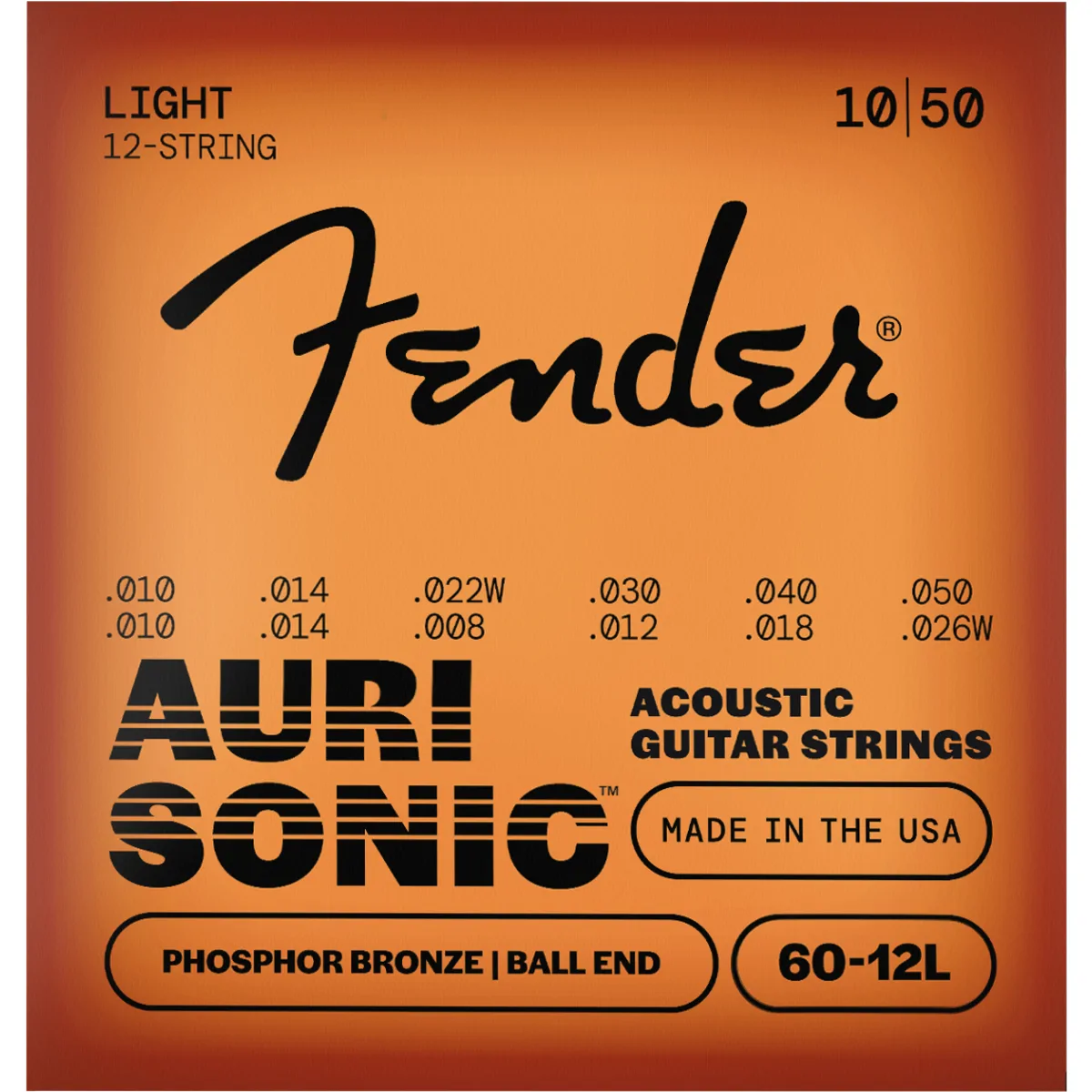 FENDER Fender AuriSonic 60-12L Acoustic Guitar Strings Phosphor Bronze 12-String 10-48