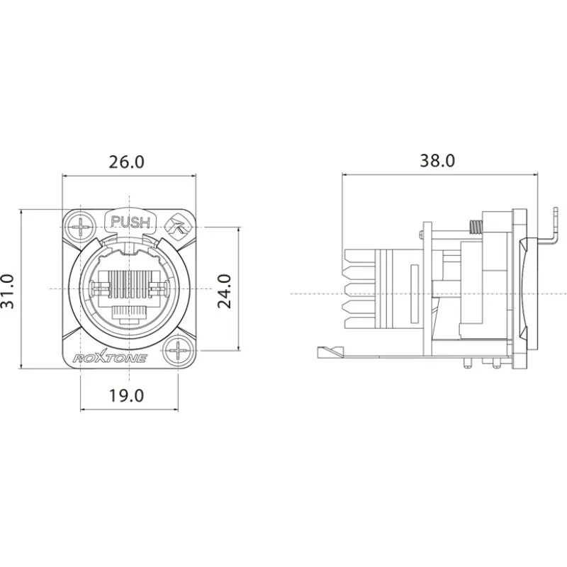 Roxtone Roxtone RE8FD5I Gniazdo typu RJ45 CAT5e - zdjecie 4
