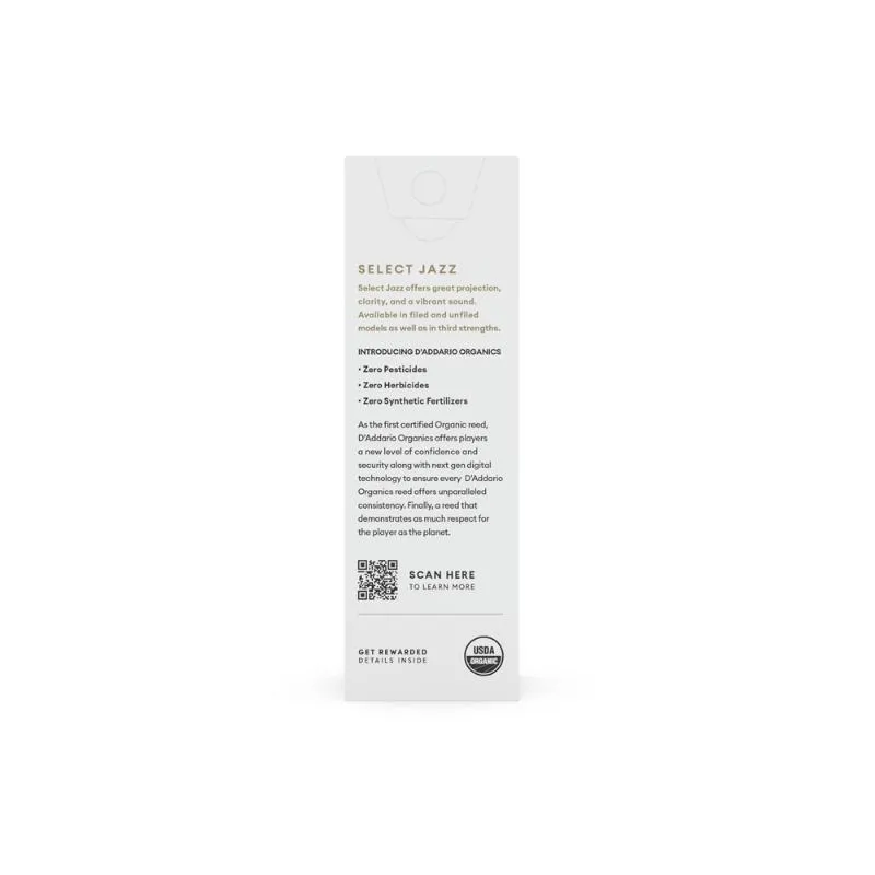 D'ADDARIO D'Addario Organic Select Jazz Filed 2M stroik do saksofonu tenorowego - zdjecie 2