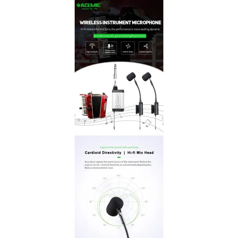 ACEMIC Acemic Q2/AT-5 Bezprzewodowy system mikrofonowy do akordeonu - zdjecie 2