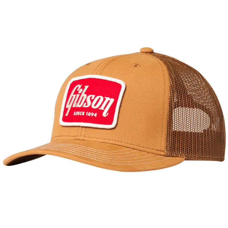 Gibson Gibson Canvas Trucker Tan Czapka z daszkiem
