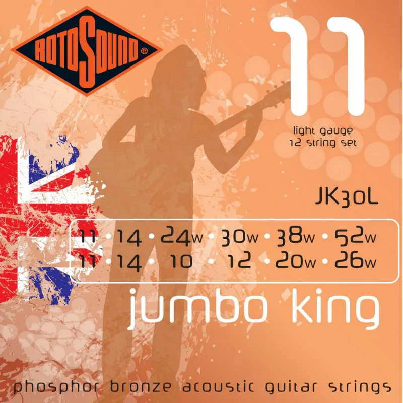 ROTOSOUND Rotosound JK30L struny do gitary akustycznej XII str 11-52 - zdjecie 2
