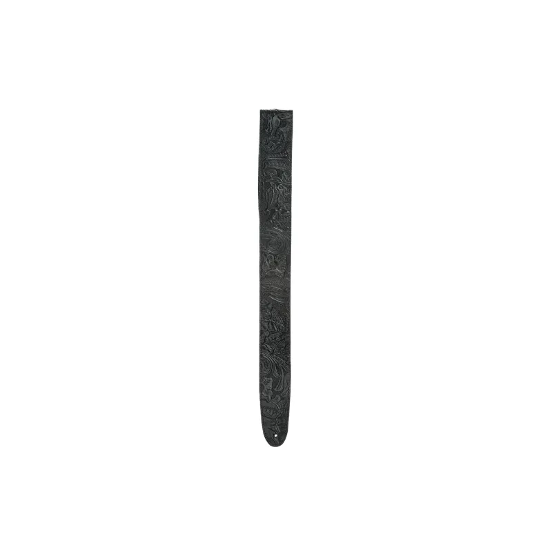 D'ADDARIO D'Addario 25LE00 Embossed Leather Black - zdjecie 3