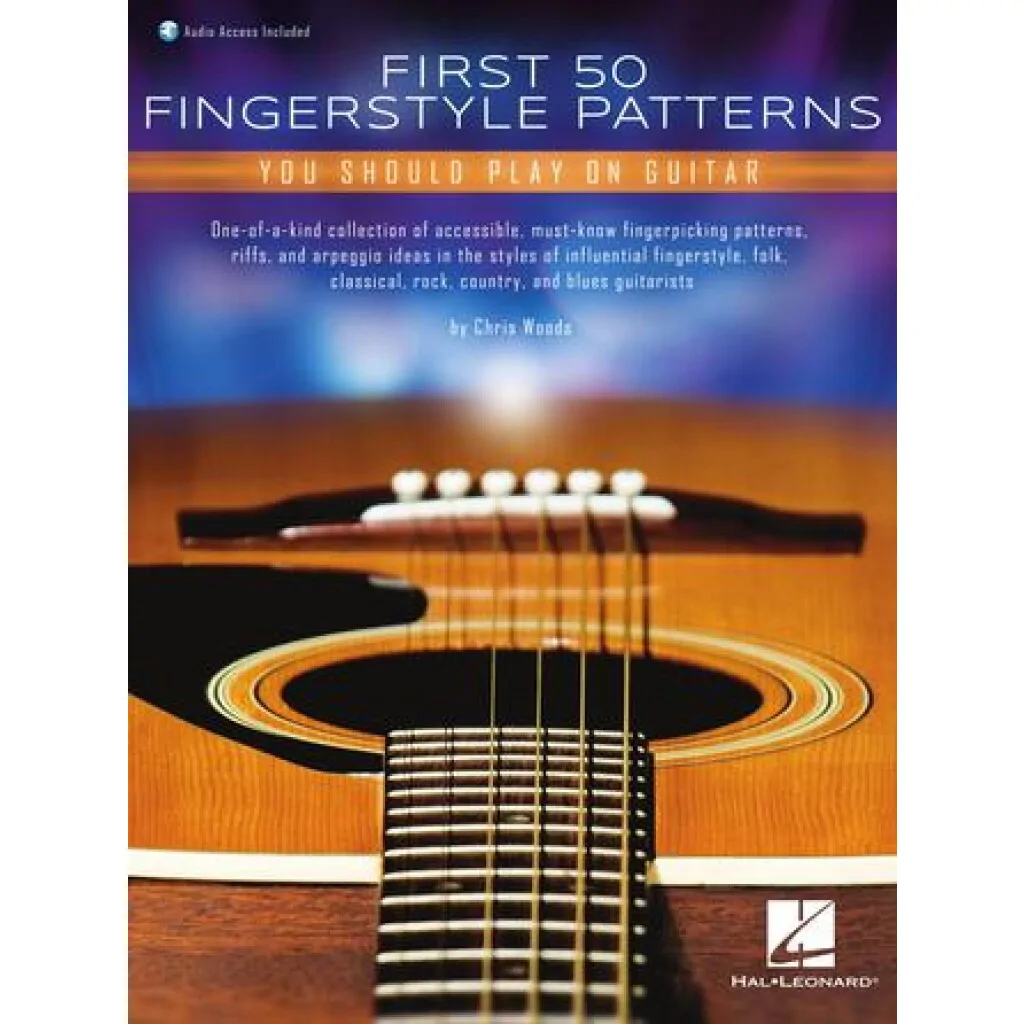 Hal Leonard First 50 Fingerstyle Patterns by Chris Woods