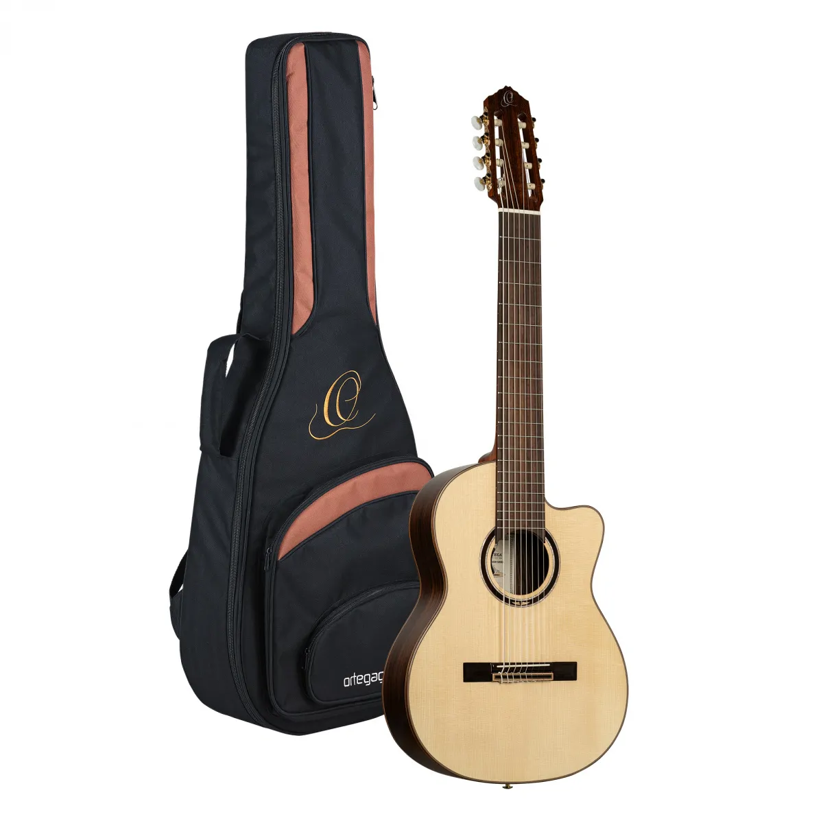 Ortega Ortega RCE158RW-8 Gitara Elektro-Klasyczna 8-mio strunowa - zdjecie 2