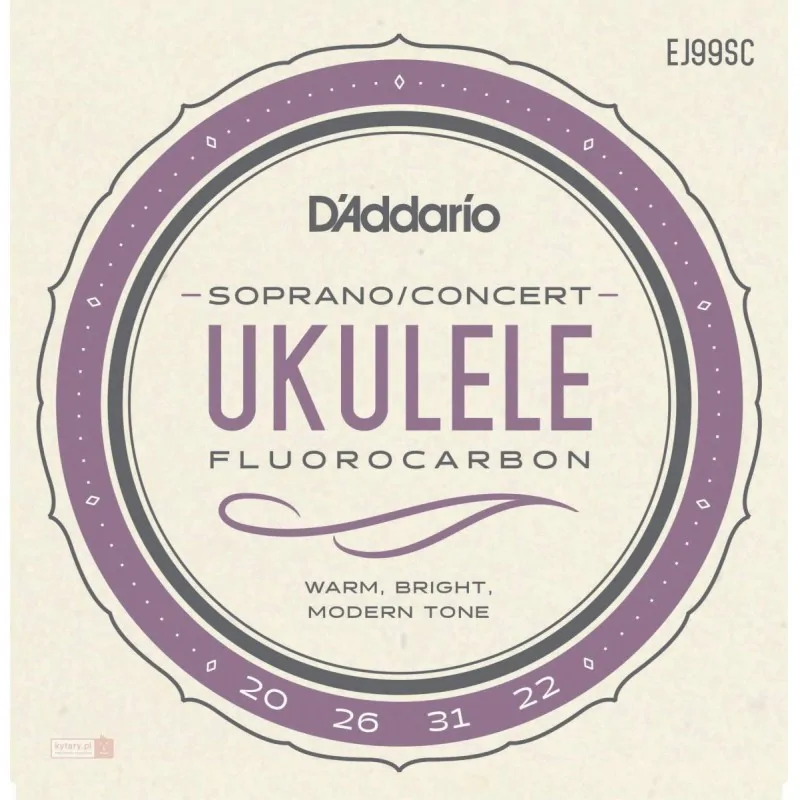 D'ADDARIO D'Addario EJ99SC Fluorocarbon ukulele koncert struny