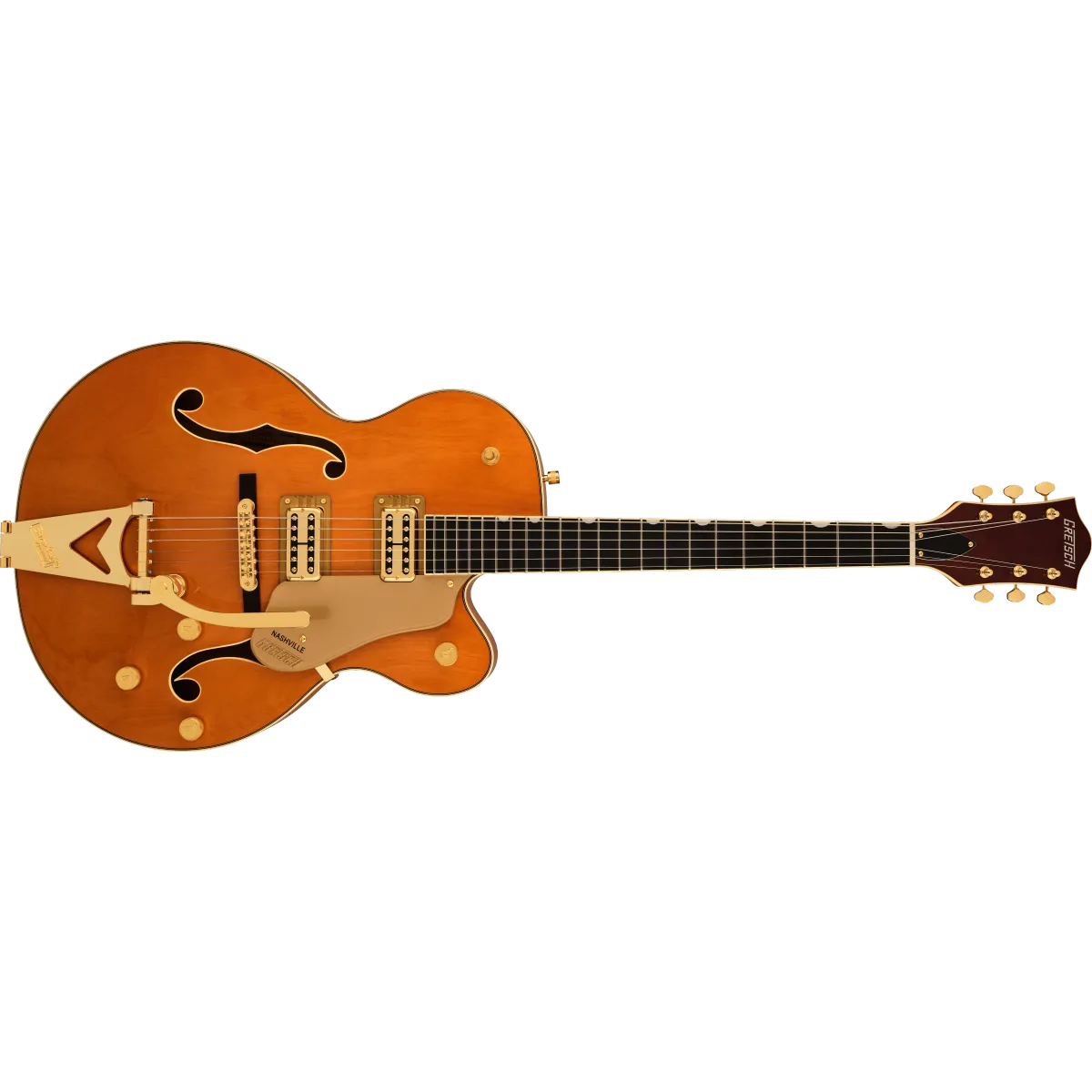 Gretsch Gretsch Synchromatic Nashville Hollow Body Single-Cut with Bigsby Ebony Fingerboard 50's Orange Stain