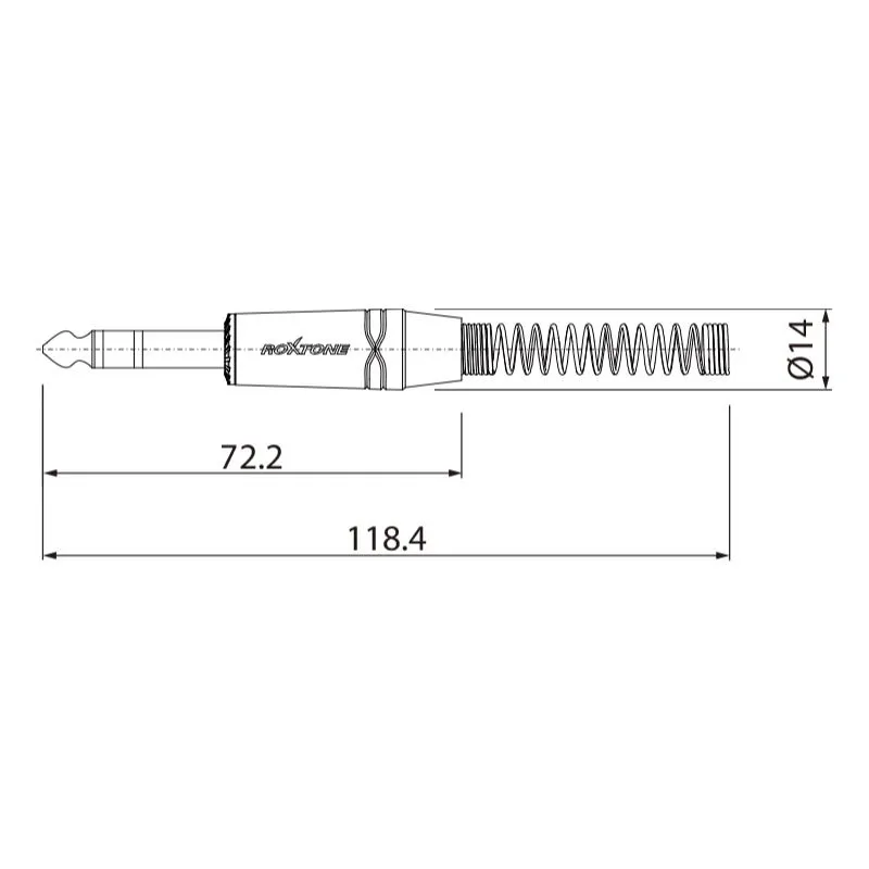 Roxtone Roxtone RJ3PP-NN Wtyk typu Jack 6.3mm stereo - zdjecie 2