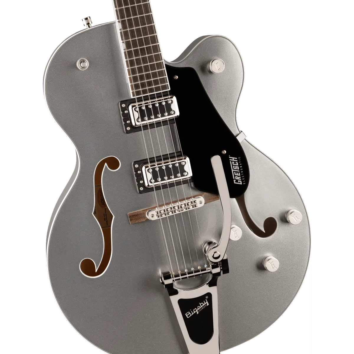 Gretsch Gretsch G5420T Electromatic Classic Hollow Body Single-Cut with Bigsby Laurel Fingerboard Airline Silver - zdjecie 4