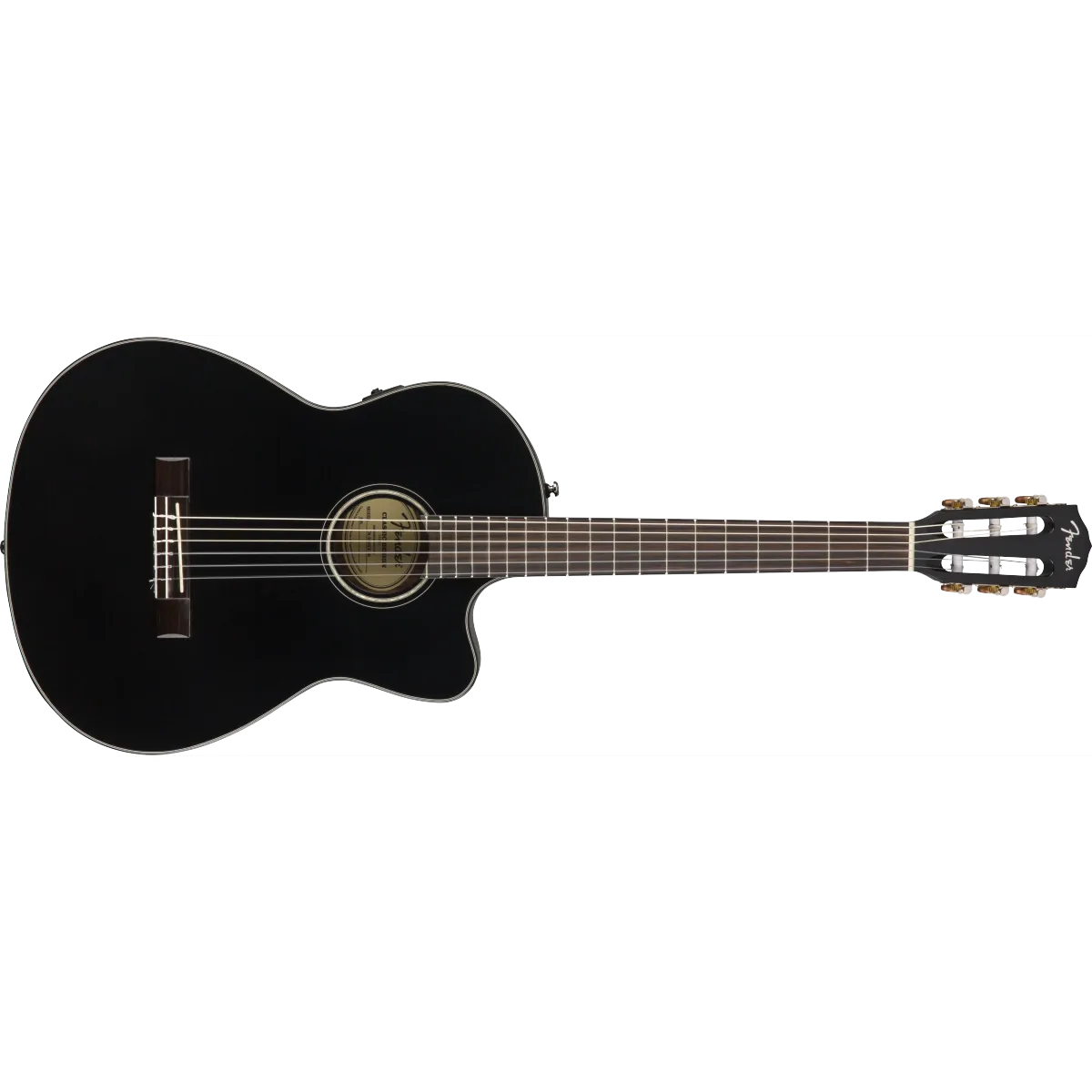 FENDER Fender CN-140SCE Nylon Thinline Walnut Fingerboard Black w/case
