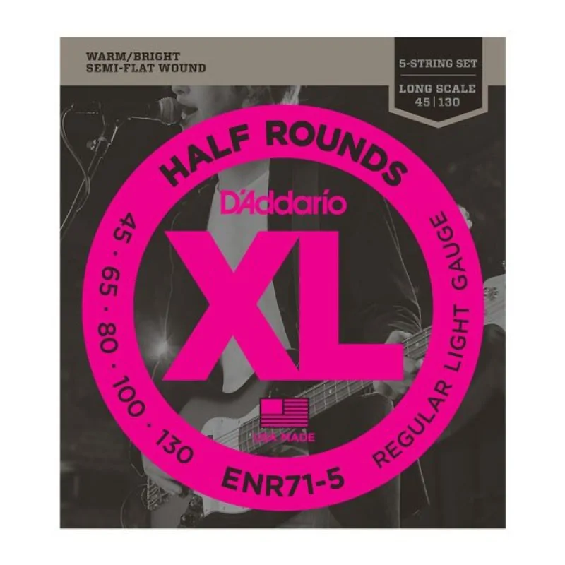 D'ADDARIO D'Addario ENR71-5 - Half Rounds 5-String 45-130