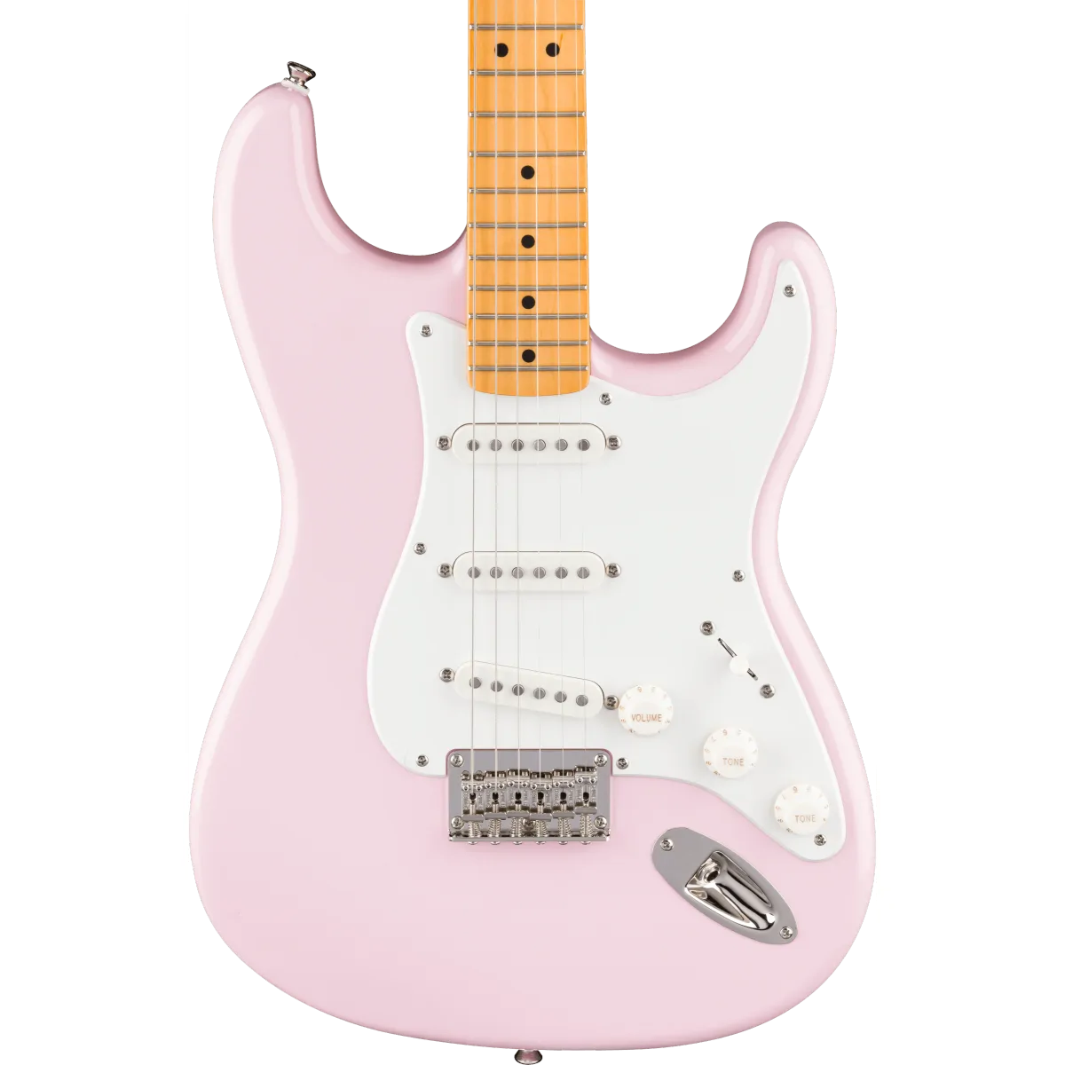 Squier Squier Classic Vibe '50s Stratocaster HT Maple Fingerboard Parchment Pickguard Shell Pink - zdjecie 3