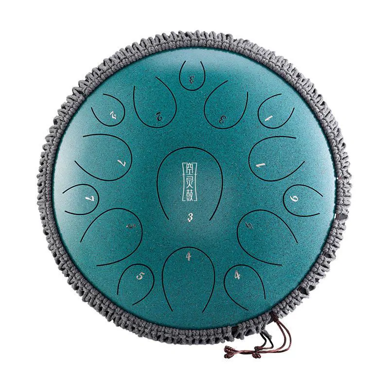 Hluru Hluru Round tongue drum 14 15 ton TY15-14-Malachite