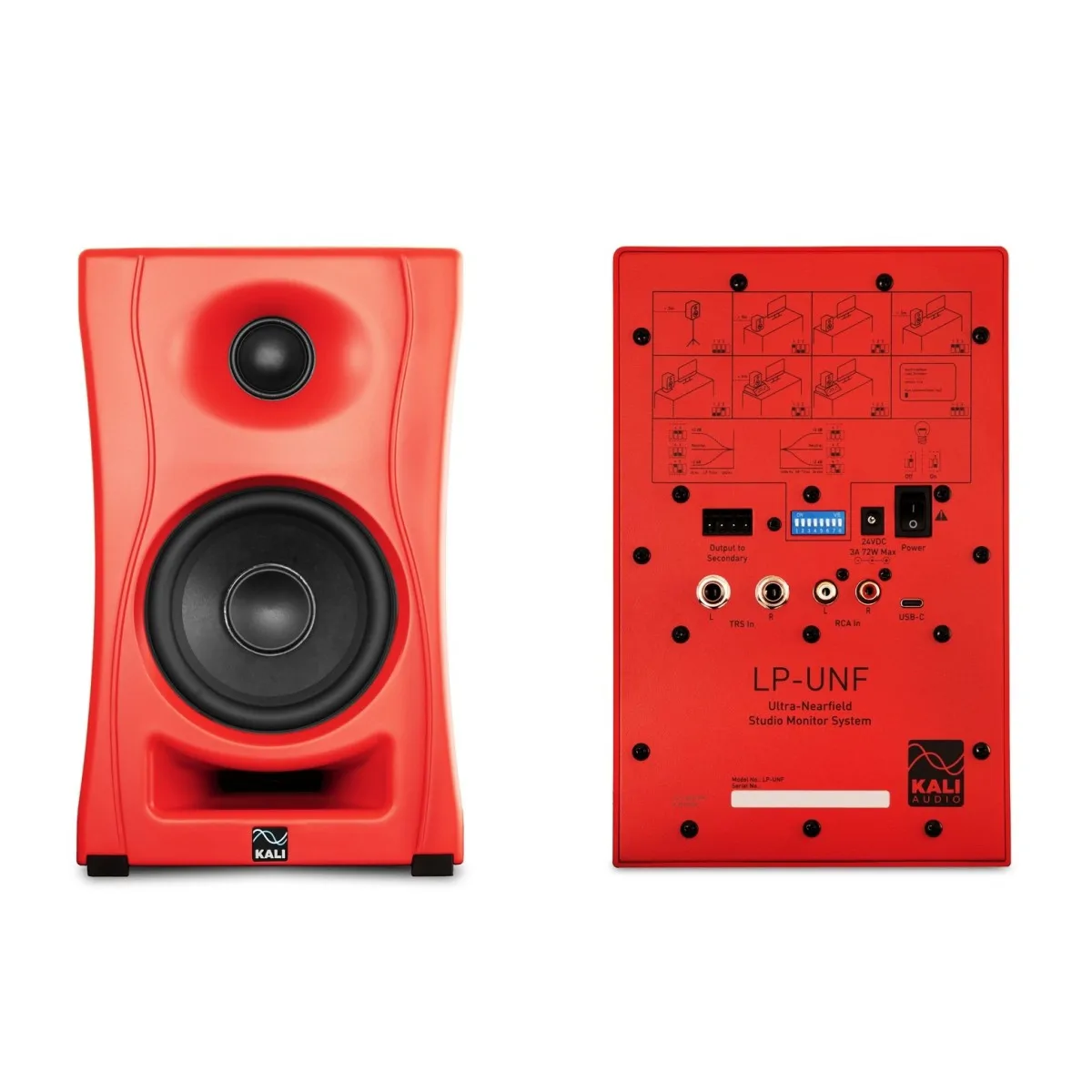 Kali Audio Kali Audio LP-UNFR - Para monitorów odsłuchowych, czerwone - zdjecie 2